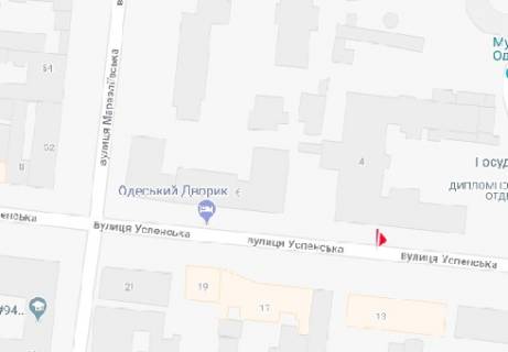 Citylight A in Odessa, 1.8x1.2  Uspens'ka st., 4 scheme