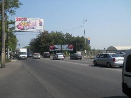 Билборд B в Одессе, 3x6  Овідіопольська дорога, 6 км, біля "METRO", зупинка, в центр фото 1