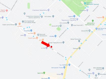 Billboard B in Odessa, 3x6  Інглезі вул. (колиш. 25-Чапаєвської дивізії вул.) - вул. Варненська, в бік Небесної Сотні просп. (Маршала Жукова просп.) scheme