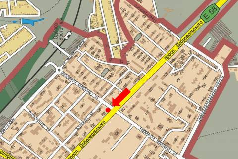 Билборд A в Одессе, 3x6  Владислава Бувалкіна вул. (Генерала Бочарова). / Добровольського вул., біля ринку "Північний" схема