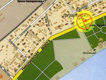 Билборд A в Одессе, 3x6  Миколаївська дорога, 289, біля парку "Лузанівка", в центр схема