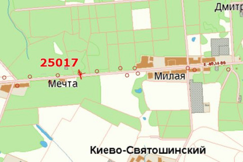 Билборд B в Васильевке, 5x12  Київ - Житомир, 13км+950м від Києва (в напр. Києва) схема