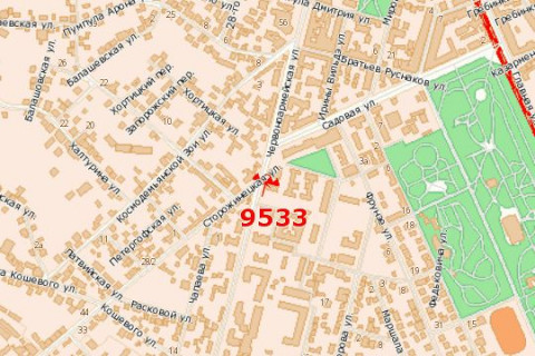 Призма A в Черновцах, 3x6  Героїв Майдану (Червоноармійська) вул., 41 - Сторожинецька вул. (призма) - 271469 схема