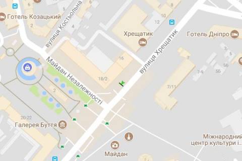 Скроллер A в Васильевке, 1.2x1.8  Хрещатик вул., 18 (вихід із підземного переходу, магазин "Юнітрейд")  - 422997 схема
