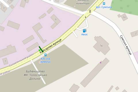 Билборд B в Киеве, 3x6  Холодноярська вул. (Кайсарова)., напроти 7/9 схема