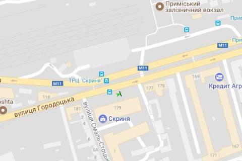 Бэклайт A в Львове, 1.2x1.8  Городоцька вул., 179 схема