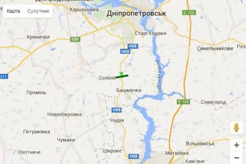 Нестандарт A у Дніпро (Дніпропетровськ), 2x24  Дніпро - Запоріжжя (25 км. від Дніпра, у напрямку  Запоріжжя) схема
