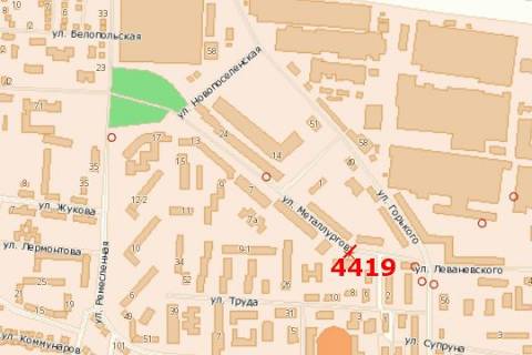 Билборд B в Сумах, 3x6  Металургів вул., 6 схема