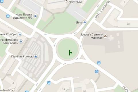 Билборд A в Васильевке Соборності просп. - Відродження просп. - Гордіюк вул. - Єршова вул. (от Возрождения) схема
