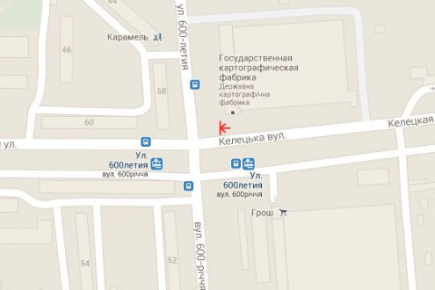 Білборд, Бігборд (Борд)  A у Василівці, 3x6  Келецька вул. - 600-річчя вул. схема