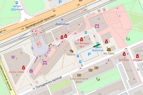 Білборд, Бігборд (Борд)  A у Києві, 3x6  Гетьмана Павла Полуботка вул. (Попудренка)., ст.М. "Дарниця" схема