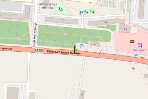 Билборд A в Полтаве, 3x6  Київське шосе, (Авторинок) схема