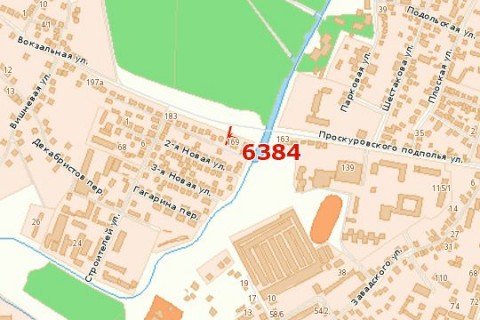 Билборд B в Васильевке, 3x6  Проскурівського підпілля вул., 167 схема