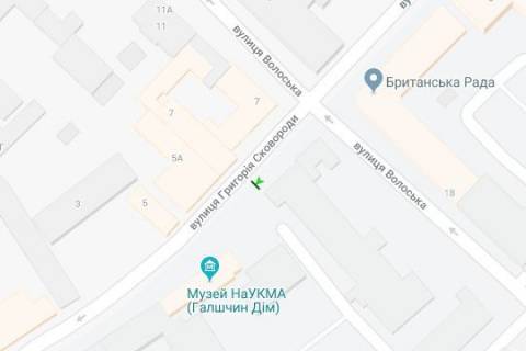 Ситилайт A в Киеве, 1.2x1.8  Григорія Сковороди вул., 7 навпроти схема