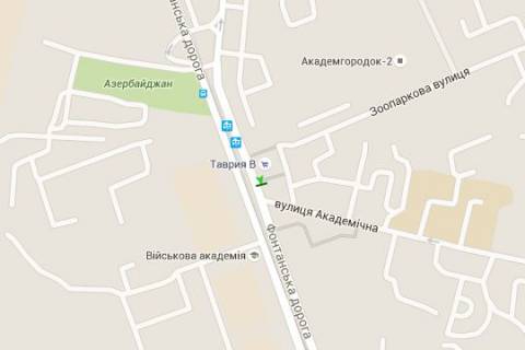 Бэклайт B в Одессе, 1.2x1.8  Фонтанська дорога, 19 - Сергія Варламова вул. (Піонерська вул.) схема