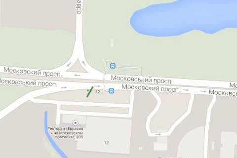 Prismatron, Prism A in Kyiv, 3x6  Banderi Stepana prosp. (Moskovs'kij prosp.) - Jordans'ka st. (Lajosa Gavro st.), ;No1 (u napramku  Moskovs'kogo mosta) - 271518 scheme