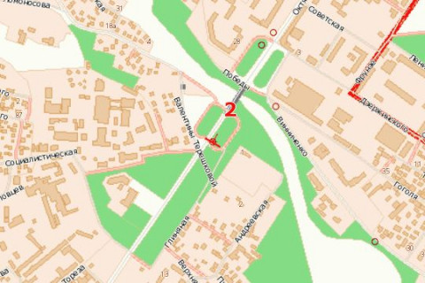 Билборд B в Васильевке, 3x6  Вокзальна вул. (Жовтневої Революції вул.), (міст) схема