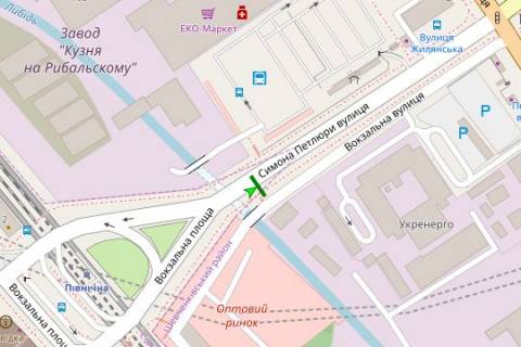 Бэклайт A в Киеве, 1.2x1.8  Симона Петлюри вул., 29  схема