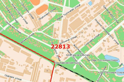 Billboard B in Vasylivka Kul'parkivs'ka st. - Antonovica st. (vid centru) scheme