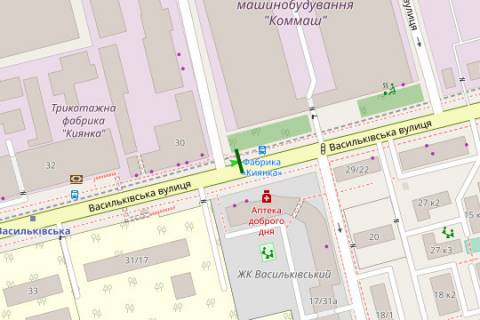 Билборд B в Киеве, 3x6  Васильківська вул., 28 схема