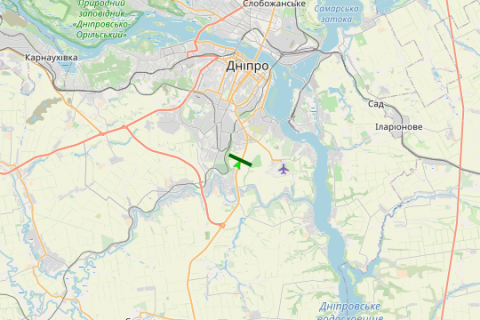 Билборд B в Днепр (Днепропетровск) Запорізьке шосе, №1, 419км + 720м схема
