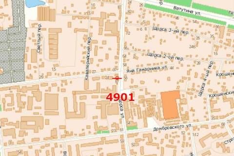 Билборд B в Васильевке, 3x6  Покровська вул. (Щорса вул.), 67 схема