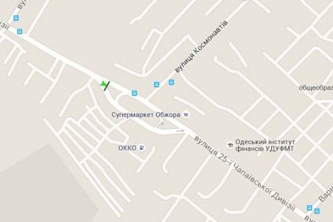 Билборд A в Одессе, 3x6  Інглезі вул. (25-ої Чапаєвської Дивізії вул.), 12 - Космонавтів вул. схема