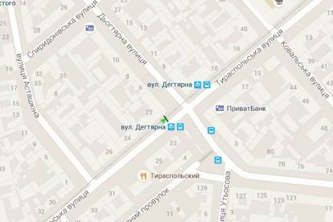 Бэклайт B в Одессе, 2.3x3.14  Тираспольська вул., 22 - Дьогтярна вул. схема