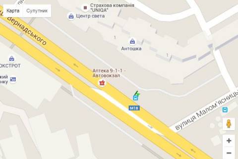 Нестандарт A в Харькове, 1.2x1.8  Вернадського вул., 1 (зупинка) схема