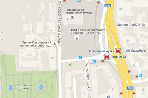 Ситилайт B в Васильевке, 1.2x1.8  Конституції пл. - Університетська вул. схема