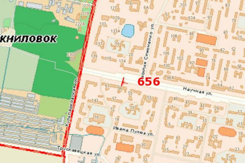 Билборд B в Васильевке Наукова вул., 59 схема