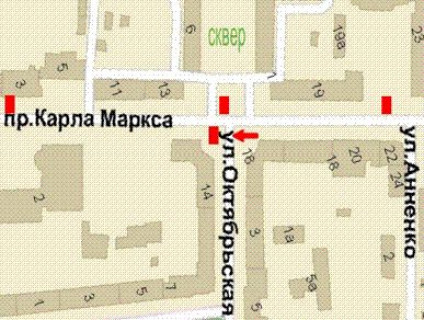 Бэклайт B в Кривом Роге Поштовий просп., 14 схема