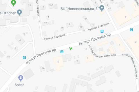 Бэклайт B в Киеве, 2.3x3.14  Протасів Яр вул., 7А схема