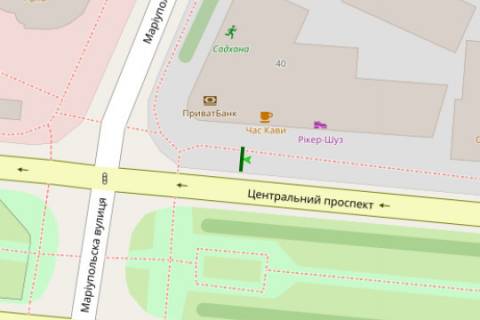 Ситилайт A в Николаеве, 1.2x1.8  Центральний просп. (Леніна просп.), 40 - Маріупольська вул. схема