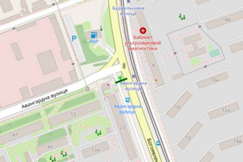 Призма A в Николаеве, 3x6  Богоявленський просп. (Жовтневий просп.) - Авангардна вул. (призма) - 42696 схема