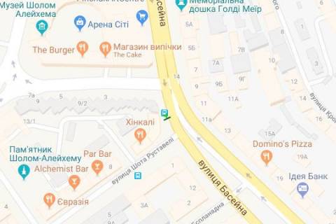 Ситилайт A в Киеве, 1.2x1.8  Басейна вул., 10 (FB) схема