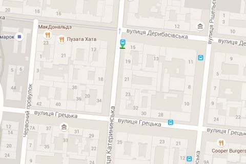 Бэклайт B в Одессе, 1.2x1.8  Європейська вул. (Катерининська). - Дерибасівска вул., 15 схема