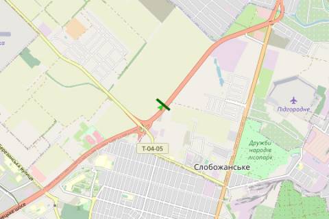Билборд B в Днепр (Днепропетровск), 3x6  Донецьке шосе, №10 (Слобожанське) схема