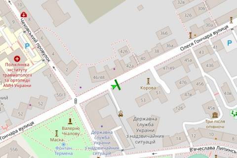Ситилайт A в Васильевке, 1.2x1.8  Олеся Гончара вул., 53 схема