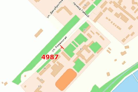 Білборд, Бігборд (Борд)  A у Сумах, 3x6  Роменська вул., 87 схема