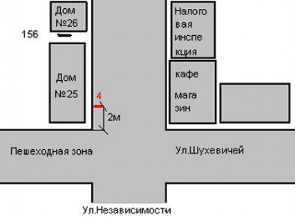 Бэклайт A в Ивано-Франковске, 1.2x1.8  Незалежності вул., 23 схема