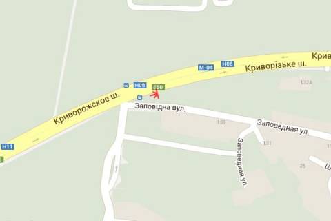 Білборд, Бігборд (Борд)  A у , , 3x6  Криворізьке шосе - Заповідна вул. схема