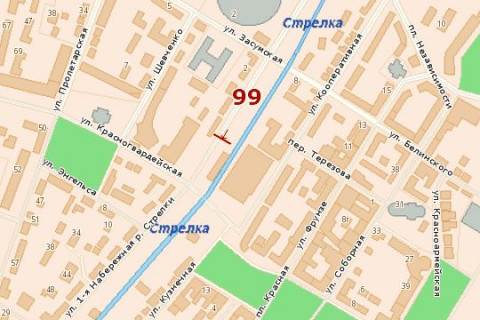 Билборд B в Васильевке, 3x6  1-а Набережна р. Стрілки вул. схема
