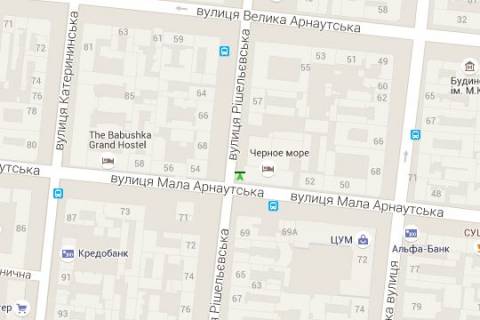 Citylight B in Vasylivka, 1.2x1.8  Risel'evs'ka st., 59 - Mala Arnauts'ka st. scheme