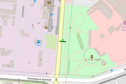 Билборд B в Николаеве, 3x6  Богоявленський просп. (Жовтневий просп.) - Ковальська вул. (Кузнецька, Скороходова)  - Будівельників вул. схема