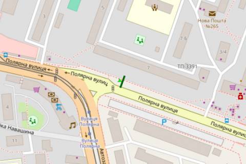 Билборд B в Киеве, 3x6  Полярна вул., 7 схема
