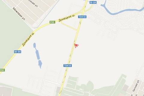 Билборд A в Подгородном, 3x6  Траса Дніпро - Підгородне - Донецьк, 1-й км. (у напрямку з Дніпра) схема