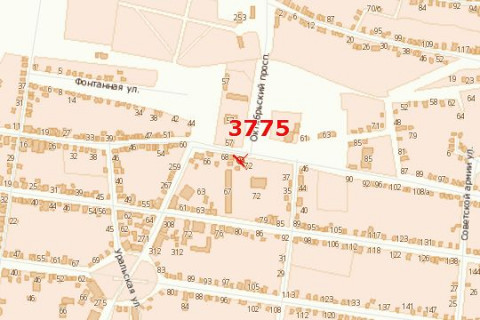Билборд A в Васильевке, 3x6  Богоявленський просп. (Жовтневий просп.) - Торгова вул. схема