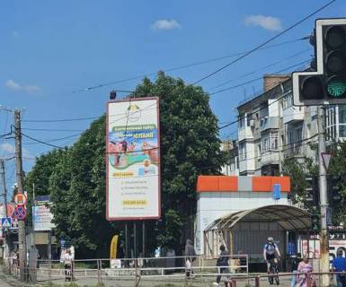 Билборд A в Кропивницкий (Кировоград), 6x3  Євгена Тельнова вул (Правди просп.)., 2 - Соборна вул. ( 50 років Жовтня) фото 1