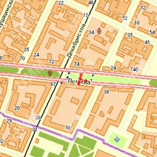 Бэклайт B в Николаеве, 1.2x1.8  Центральний просп. (Леніна просп.) - Захисників Миколаєва вул. (Декабристів) ., (№5) схема